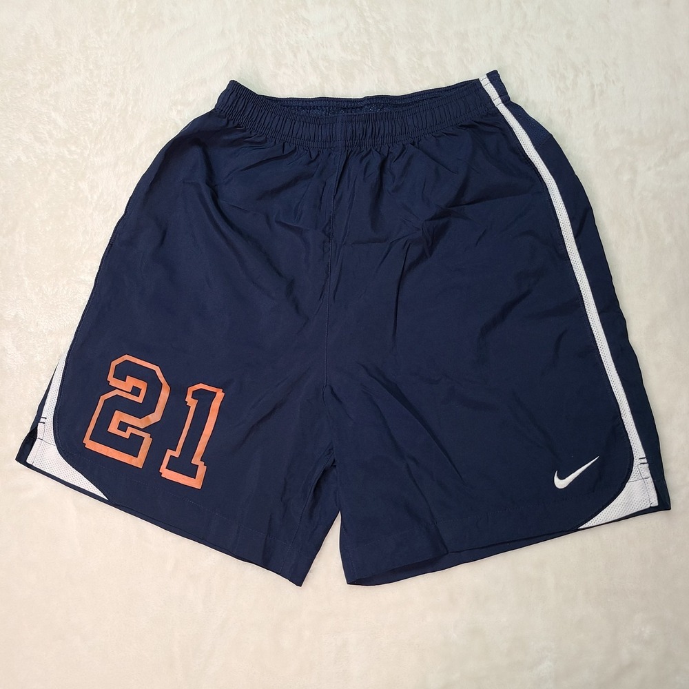 Nike Dri-FIT Men's Blue #21 Athletic Shorts M Regular Drawstring Gym Training 7"
